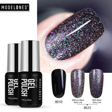 Modelones 2Pcs/Lot Chameleon Holographic Glitter UV Gel Polish Soak Off UV  Nail Varnish Set Starry Sequins Led Gel Lacquer Kits 2024 - buy cheap