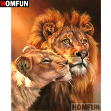 HOMFUN Full Square/Round Drill 5D DIY Diamond Painting "Animal lion" Embroidery Cross Stitch 3D Home Decor A10550 2024 - buy cheap