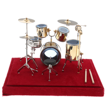 Conjunto de tambor de cobre em miniatura 14*10*10cm, modelo de decoração para instrumento musical 2024 - compre barato
