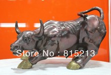 Bi00419 cultura popular chinesa artesanal estátua de bronze puro zodíaco bull ox escultura 2024 - compre barato