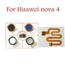 Для Huawei Nova 4 сканер отпечатков пальцев разъем Кнопка Домой Ключ сенсорный ID гибкий кабель Ремонт Запасные части тест QC 2024 - купить недорого