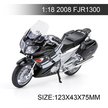 Maisto 1:18 Motorcycle YAMA FJR1300 Black Metal Diecast Models Motor Bike Miniature Race Toy For Gift Collection 2024 - buy cheap