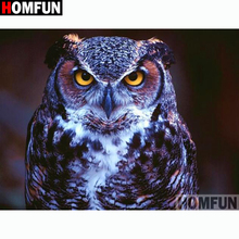 HOMFUN Full Square/Round Drill 5D DIY Diamond Painting "Animal owl" Embroidery Cross Stitch 3D Home Decor Gift A13200 2024 - buy cheap