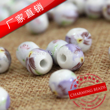 2017 NEW Chinoiserie 10mm 50pcs puirle bird Ceramic Ball Beads,Round Spacer Beads Fit Jewelry Diy Free Shipping CY018 2024 - buy cheap