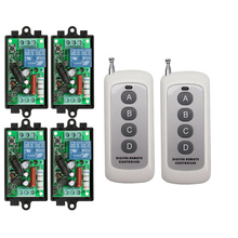 Universal ac 220 v 10 a relé 1 ch rf controle remoto sem fio receptor + transmissor 315 mhz ou 433 mhz