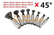 1PCS 45 Degree HSS Dovetail Cutter End Mill Milling 10mm 12mm 14mm 16mm 18mm 20mm 25mm 30mm 32mm 35mm 40mm 45mm 50mm 60mm 2024 - buy cheap