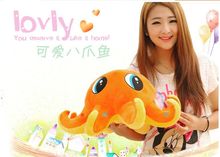 lovely creative orange octopus toy plush orange octopus doll birthday gift about 50cm 2024 - buy cheap