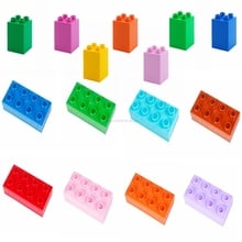 Locking Big Size Big Size Red Yellow Blue DIY Thick Brick Building Blocks Toy Big Size Accessories High Bricks Kid Gift Parts 2024 - buy cheap