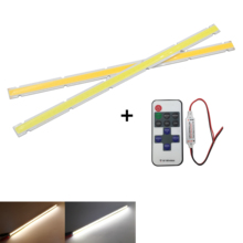 12V DC dimmable LED COB Strip 250x12mm Bar Light Source Lamp with remote controller Warm White 10W LED FLIP Chip for DIY auto 2024 - buy cheap