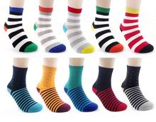 Calcetines de hombre de marca de algodón peinado envío gratis, calcetines de vestir coloridos 20 piezas = 10 par/lote hombres de alta calidad sox 2024 - compra barato