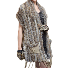 Women Long Fur Vest 2018 Spring Knitted Sleeveless Plus Size Vests Ladies Waistcoat Female Long Vest Fur Colete Preto Feminio 2024 - buy cheap