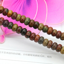 Abacus shaped multicolor picasso loose beads 5x8mm 15" 2pc/lot DIY stone beads hot   jewelry making wholesale 2024 - buy cheap