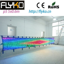 free shipping new design soft 5M*0.6M P5 led video curtain 2024 - buy cheap