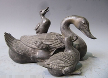 Song voge-GEMA S0242, estatua China exclusiva, bronce puro, cobre, madre, tres patos 2024 - compra barato