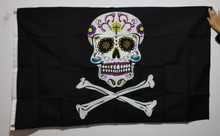 Bandeira do crânio pirata mais vendidos produtos 3x5ft 150x90cm faixa de latão com furos de metal 2024 - compre barato