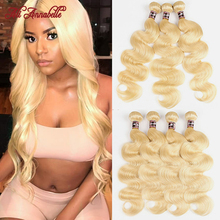 ALI ANNABELLE 613 Body Wave Human Hair Bundles Peruvian Hair Weave Bundles 1/3/4 Pieces 613 Blonde Human Hair Weave Extensions 2024 - buy cheap