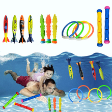 Brinquedo de natação para crianças, anel de alga marinha, bastão de mergulho, torpeda de água, foguete de brinquedo, jogo de verão, piscina, presentes 2024 - compre barato