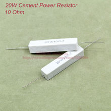 (5 шт./лот) 20 Вт 10 Ом для керамического цемента резистор мощности 10ом Тол 5% резисторы 2024 - купить недорого