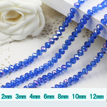 5040 AAA Top Quality Sapphire AB Color Loose Crystal Glass Rondelle beads.2mm 3mm 4mm,6mm,8mm 10mm,12mm Free Shipping! 2023 - buy cheap