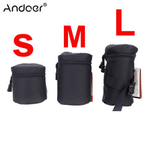 Andoer Waterproof Padded Protector Camera Lens Bag Case Pouch for DSLR Nikon Canon Sony Lenses Black Size S M L 2024 - buy cheap