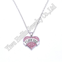 I Love You Letters Heart Pendant  Necklace 2024 - buy cheap