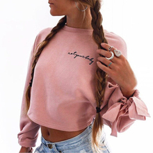 Bigsweety Women Short Hoodies Jumper Sweatshirts Female Pink Cropped Top Autumn Kawaii Harajuku Embroidery Letter Loose Pullover 2024 - buy cheap