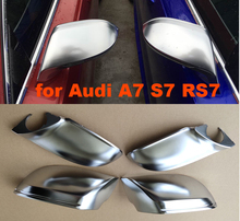 4pcs/set ABS Chrome Side Wing Rearview Rear View Mirror Replacement Cover for AUDI A7 S7 RS7 4G 2010-2015 Trim Case Shell 2024 - buy cheap