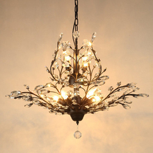 black chandeliers for dining room led candle crystal light restaurant bedroom vintage black crystal chandelier lamp nordic light 2024 - buy cheap