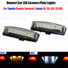 2 x LED Number License Plate Lamps OBC Error Free 18 LED For Toyota Camry Echo Prius Lexus IS LS GS ES RX Mitsubishi Golt Plus 2024 - buy cheap