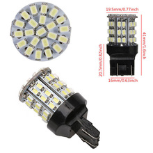 2 PÇS/SET W21W 7443 7440 64 T20 Cauda Do Carro de Parada Luz Branca SMD 1206 LED Auto Reverso Backup Brake Turn Signal Lamp Bulb DC 12V 2024 - compre barato