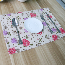 4 шт./лот, набор ковриков для обеденного стола Zakka с цветочным принтом, силиконовая форма для стола, индивидуальные подложки для кухонной утвари 2024 - купить недорого