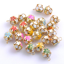 Colorful Iron Loose Beads Small Jingle Bells Christmas Decoration Pendants DIY Crafts 14mm 10pcs CP0584X 2024 - buy cheap