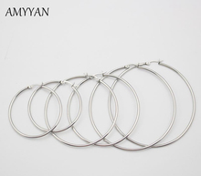 Fashion Jewelry Hoop Earrings 316L stainless steel Large Circle Hoop earrings set for women bijoux new 2024 - buy cheap