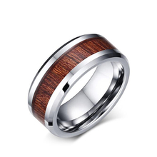 100% Real Tungsten Carbide Ring Men's Wedding Ring Retro Wood Grain Design Fashion Party Gift 2024 - buy cheap