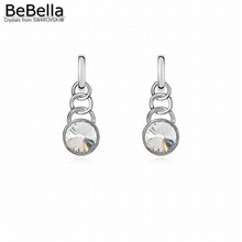 BeBella-pendientes perforados de cristal para mujer y niña, joyería de Elementos Swarovski, regalo 2024 - compra barato