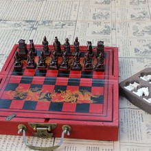 Guerreiros divertidos azulejos antigos, pedaços de xadrez dobráveis de madeira, três tamanhos, pequenos, presentes de natal, entretenimento 2024 - compre barato