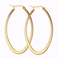 Popular Big Hoop Earrings Gold Color / Silver Color For Women 2024 - buy cheap