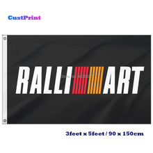 CustPrint 3x5 футов Ralliart черный флаг для Mitsubishi автомобиля полиэстер баннер с 2 Люверсами 2024 - купить недорого