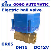 CWX-60P DN15 G1/2" 2 way brass large torque MINI  Electric motorized ball valve DC12V /DC3-6V, CR05 /CR01/CR02 2024 - buy cheap