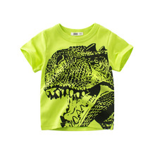 Children Summer Short Sleeve T-shirt Baby Boy Cotton Cartoon Dinosaur T-shirt Baby Girl Sun Printing Tops Baby Bottoming Shirt 2024 - buy cheap