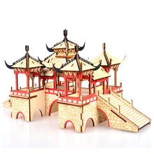 DIY Model toys 3D Wooden Puzzle-Chinese architectural model Bridge Wooden Kits Puzzle Game Assembling Toys Gift for Kids P36 2024 - buy cheap