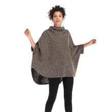 Autumn & Winter New Cloak Sweaters For Women Batwing Sleeve Irregular Turtleneck Streetwear Hot Woman Clothes Outwear Sweater 2024 - buy cheap