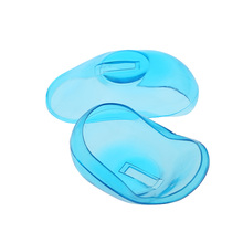 Protetores de orelha de silicone transprent, 1 par de cobertura de cabelo protetor de tinta de salão azul 2024 - compre barato