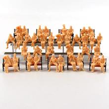 P4803B 48 pcs All Seated  Figures O scale 1:48 Unpainted People Model Railway NEW 2024 - buy cheap