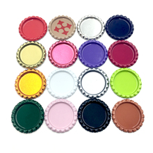 48pcs/lot Inside 1 Inch 25mm Two- Side Colored Round Flattened Bottle Caps Diy Hairbow Hair Bows Necklace Decoration Accessories 2024 - buy cheap