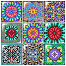 Beauty flowers patterns Square glass cabochon 10pcs 12mm/20mm/25mm/30mm Size flat back DIY Jewelry Findings Components FB0131 2024 - buy cheap