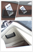 Car seat side back elastic mesh bag mobile phone holder for BMW X7 X1 M760Li 740Le iX3 i3s i3 635d 120d 120i 2024 - buy cheap