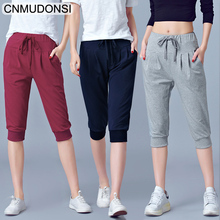 High Waist Stretch Pants Women Summer Calf Length Harem Pants Large size 5xl 6XL Casual Trouser Joggers Sweatpants Capri female 2024 - buy cheap