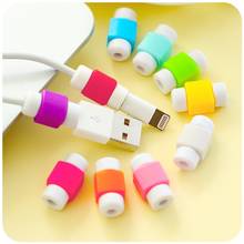 Цветной защитный чехол с USB-кабелем для Apple Iphone 7 4S 6 Plus 6S SE 5c, 2 шт., аксессуары для зарядного устройства, наушников 2024 - купить недорого