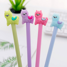 1 Piece Gel Pens Korean Cartoon Creative Alpaca Neutral Pen Student Writing Office Stationery 0.38mm Black Ink Signature Pen 2024 - buy cheap